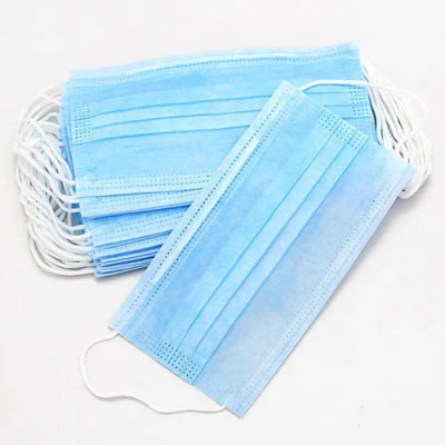 Azul Color Tie-On 3 Ply máscara de tacto suave