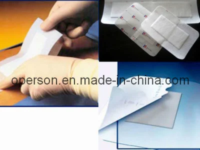 Adhesivo médico quirúrgico desechable Plaster no tejido PU herida Apósito con CE