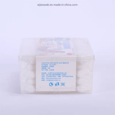 Baby Safe bastoncillos de algodón de plástico de la cabeza grande un hisopo de algodón para la salud bebé de personalización de la muestra