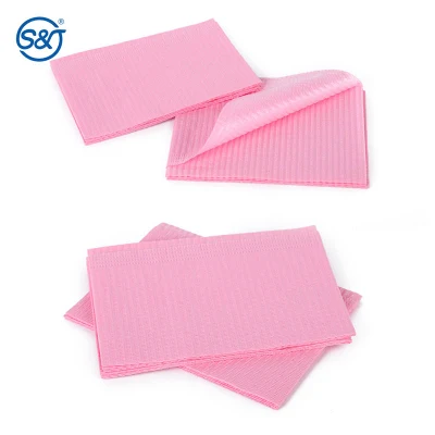 SJ CE Alta calidad resistente al agua Bib paciente 13&quot;X18&quot; Tattoo calidad Desechable Custom Logo Bibs Dental impresos