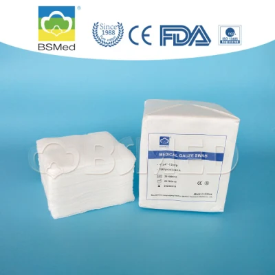 Algodón absorbente desechable aprobado por la CE ISO hisopo con/sin gasa Rayos X.