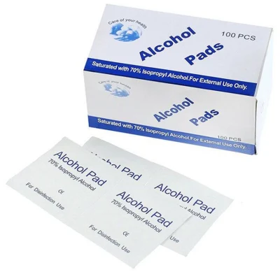 Limpieza de eliminación de médicos SJ Alcohol pastillas de preparación para la almohadilla de alcohol Swab desechables