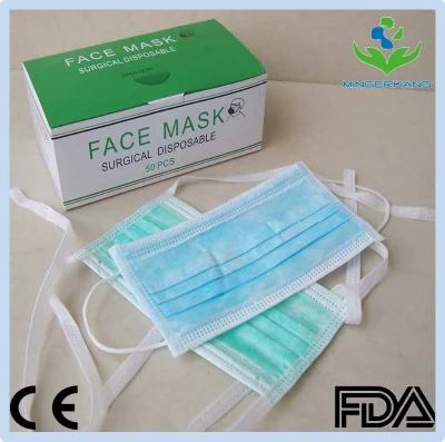 La FDA CE de tipo quirúrgico estándar desechables Iir 3/4 Telas protector negro de carbón activado en14683 Bfe99 Earloop Tie-en la cara Mascarilla para niños y adultos