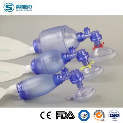 Sunton muestra disponible de los anillos de Gancho desmontable de color oscuro y seco en condiciones de limpieza manual de PVC de China de fábrica Resuscitator