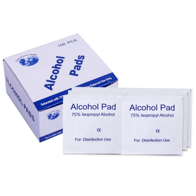 Desechables médicos Prep Alcohol isopropílico al 70% la almohadilla de gasa con alcohol
