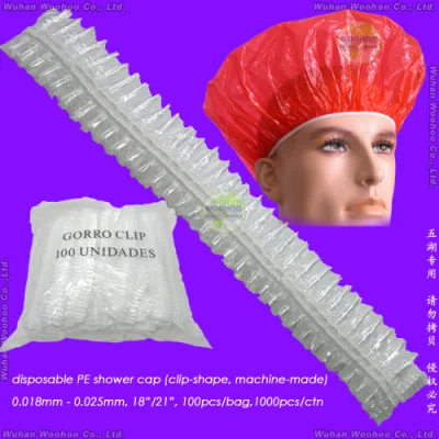 Gorro desechable de PP sin tejer SMS para médico/cirujano/enfermera/trabajador (bouffant/redondo/plisado/rayado/clip).