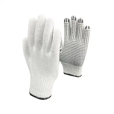 Custom Logo PVC puntos/puntos guante Guantes de trabajo de seguridad algodón Guantes tejidos