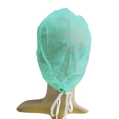 Mdr 2017/745 Unisex volver a unir el cierre suave azul PP Non-Woven Medical Bennie matorral desechables tapas Teatro El personal del hospital para los médicos, quirúrgicos Hat con vínculos