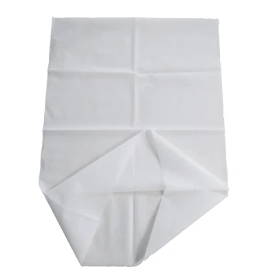 Hotel/Belleza Tejida desechables de uso de color blanco Funda de almohada