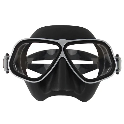 Aquadive bajo volumen de aluminio Marco hermético de silicona lente miope de buceo Máscara para buceo gratis para adultos