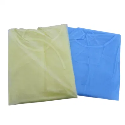 PP Non-Woven bata quirúrgica desechable, bata de aislamiento para los visitantes de SMS