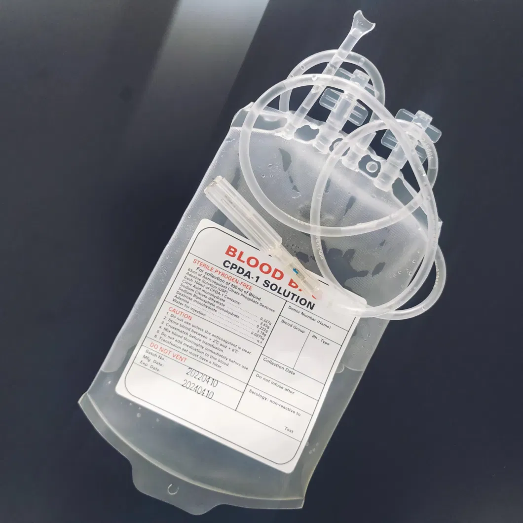 Medical Grade PVC Single Double Triple Quadruple Blood Bag