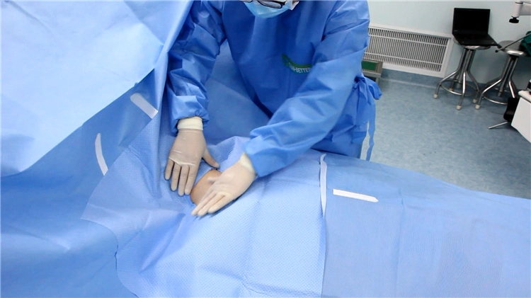Sterile Disposable Non Woven Thyroid Surgical Drape Pack for Hospital