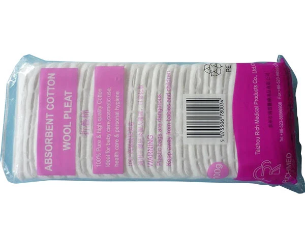 Medical Absorbent Zig Zag Cotton Wool Absorbent Surgical Cotton Roll