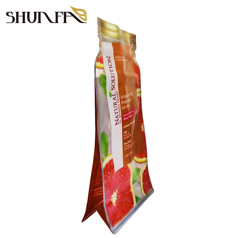 Factory OEM Custom Shaped Pouch Blood Orange Packing Zip Lock Plastic Bag