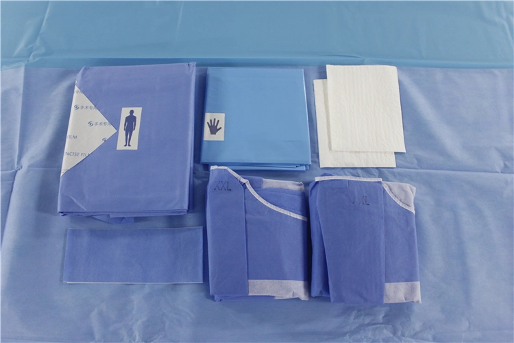 Sterile Disposable Non Woven Thyroid Surgical Drape Pack for Hospital