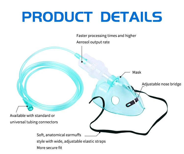 PVC Aerosol Infant Nebulizer Oxygen Dome Nebulizer Mask with Tube