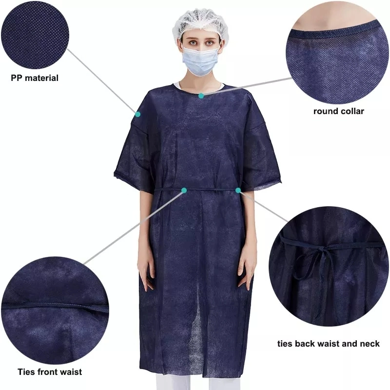 Doctor Dental Patient/Thumb Loop Operation/Protective/Exam/Visitor/SMS/PP/Sterile Scrub Disposable Nonwoven Medical/Hospital/Surgeon/Surgical/Isolation Gown