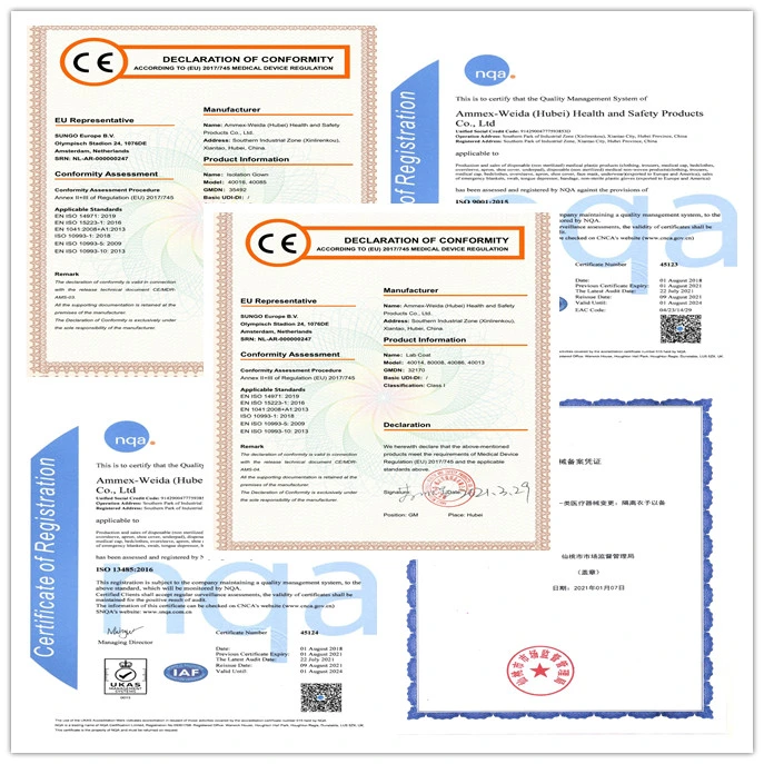 Doctor Use Disposable SMS Surgical Gown with Reinforced Material for Prevent Virus and Fluid