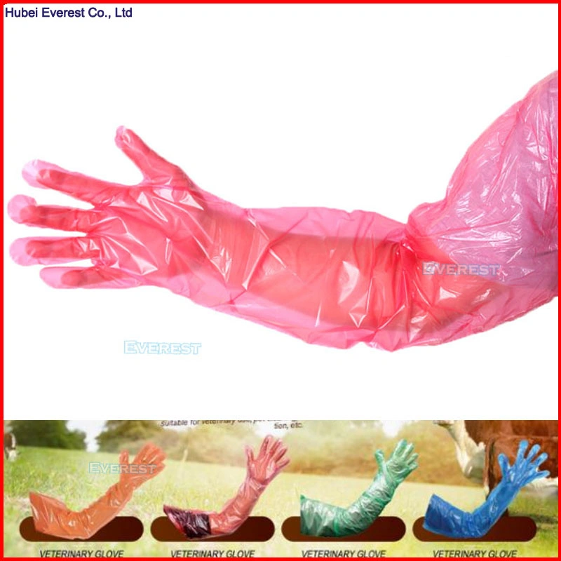 Disposable Cuff PE Ai/Ob Shoulder Length Long Sleeve Arm Long Plastic Pairpacking Polyethylene Clear TPE/LDPE/Poly/Vinyl/CPE/HDPE/PVC/PE Disposable Glove