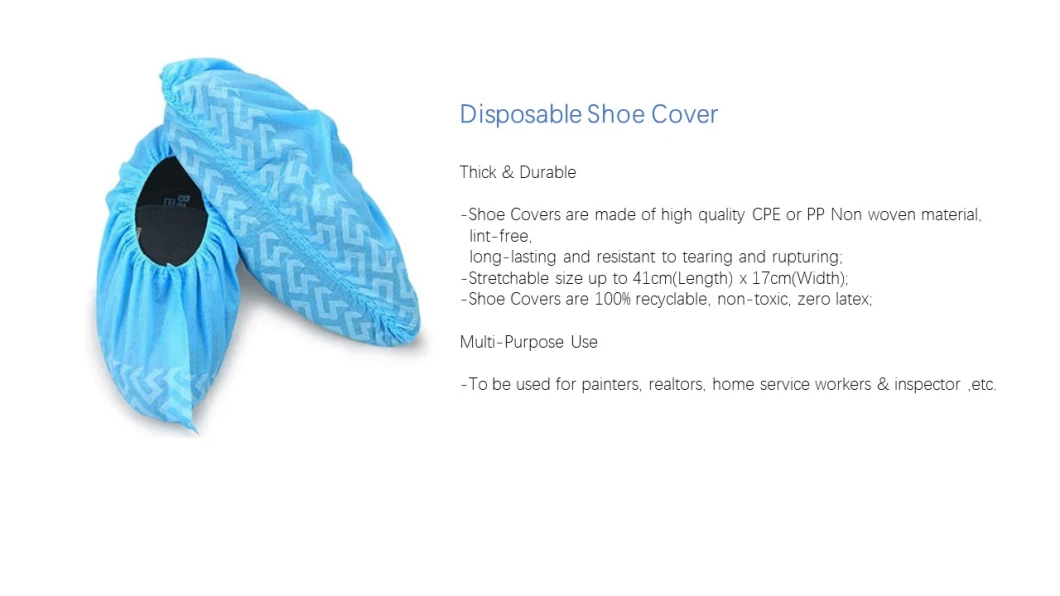 Shoe Booties Non Slip Recyclable Home Clean Disposable Shoe Covers Non Woven Anti Slip Overshoes Durable Hygienic Foot Booties Covers