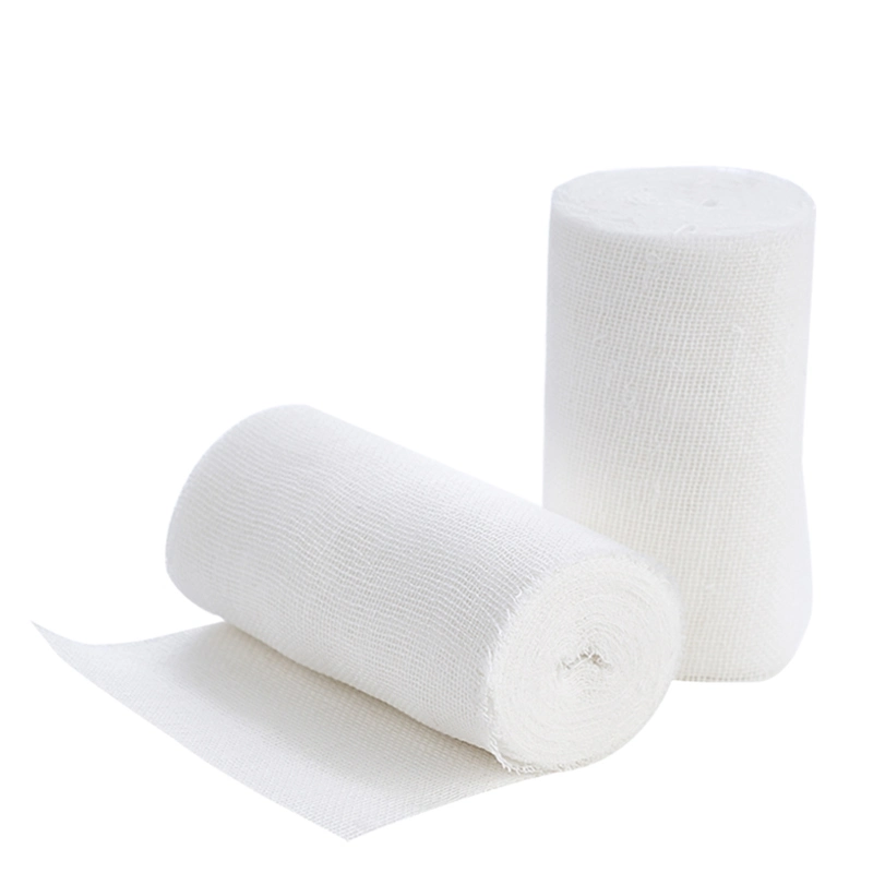 Medical Hemostetic Bandage Absorbent Cotton Gauze Bandage Roll