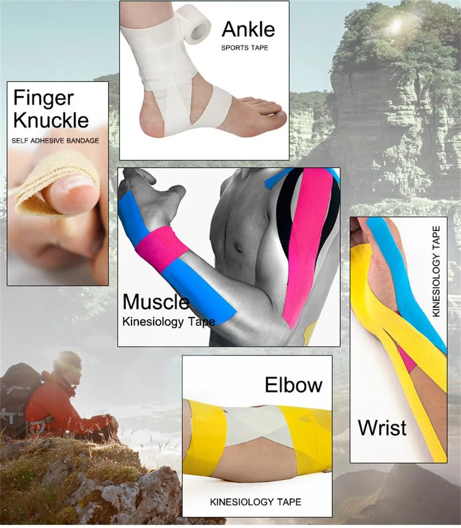 Customized Breathable Surgical Waterproof Kinesio Therapy Kinesiology Sport Tape Manufacture