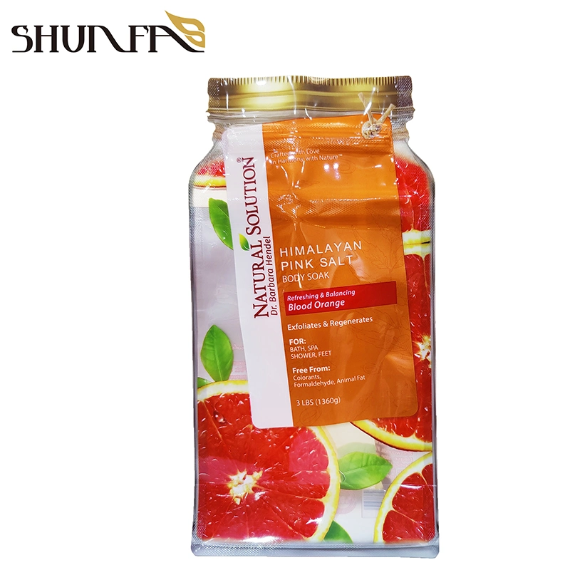 Factory OEM Custom Shaped Pouch Blood Orange Packing Zip Lock Plastic Bag