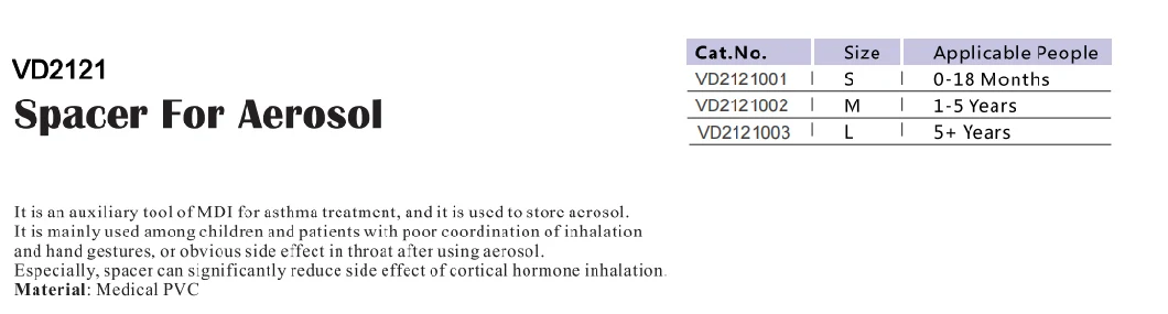 Medical Dose Inhaler (MDI spacer) (Aero Chamber) for Asthma, Cheapest Disposable Aerosol Chamber Mdi Spacer