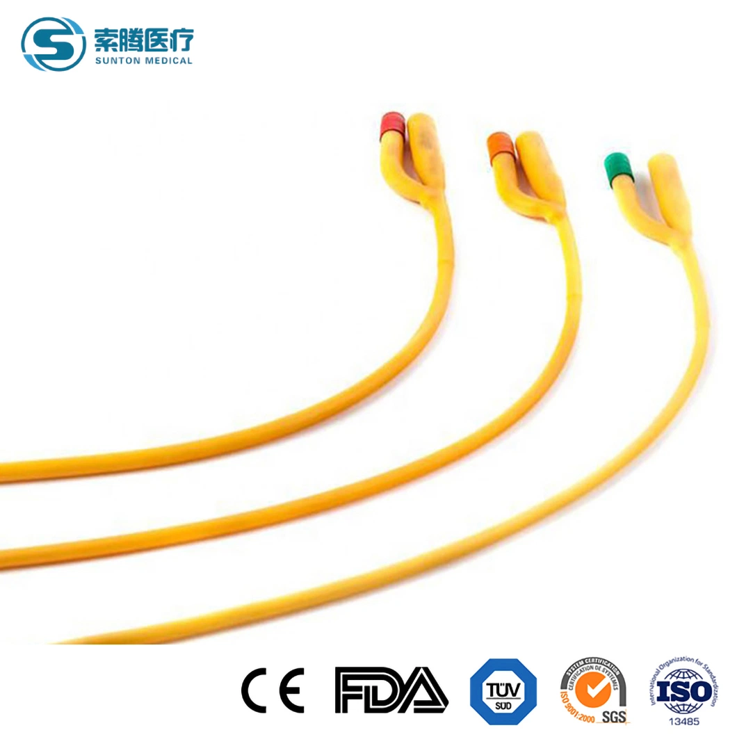 Sunton Disposable Sterile 2 Way 3 Way Latex Foley Urinary Catheter China 6fr to 26fr Size Medical Use Suppliers Wholesale ODM Custom Latex Urinary Catheter