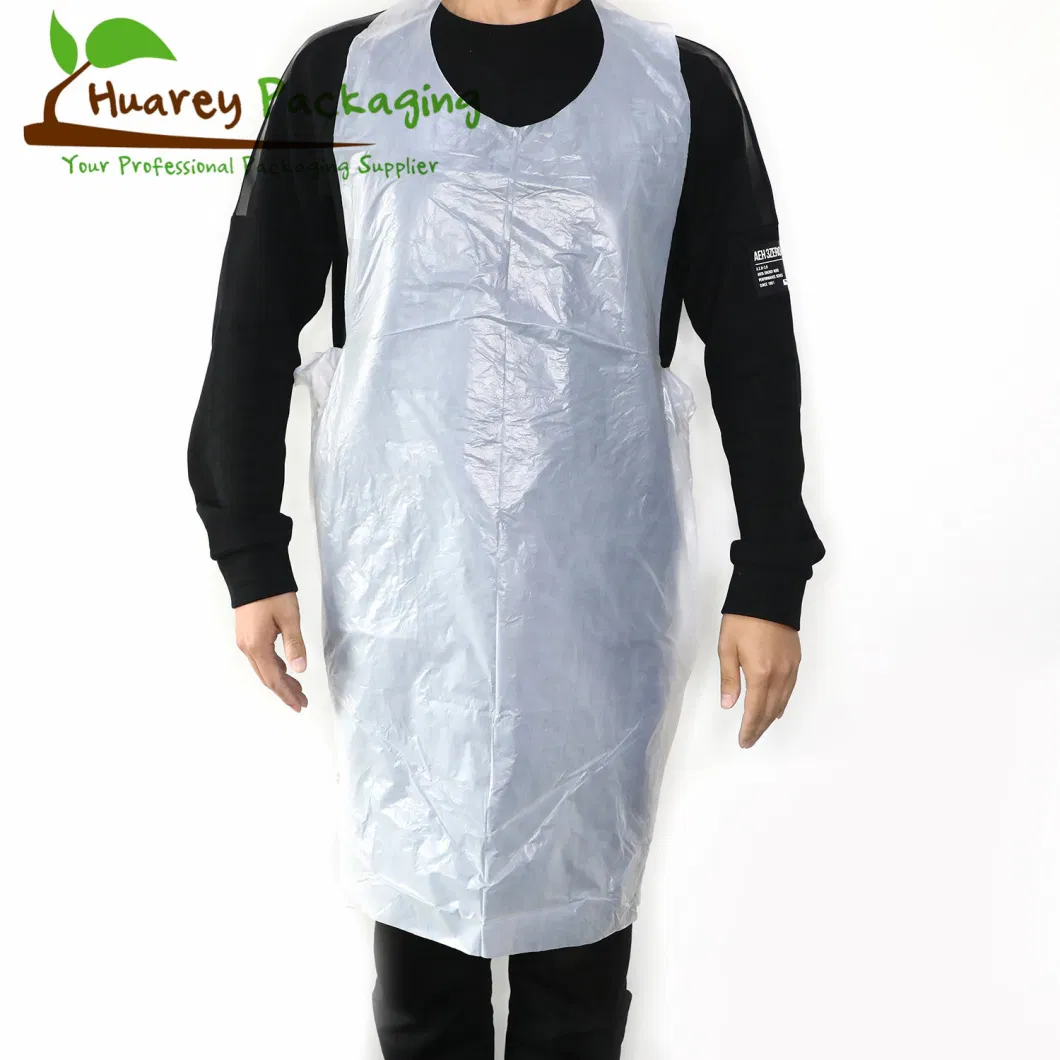 Disposable HDPE LDPE Plastic Apron with Different Colors
