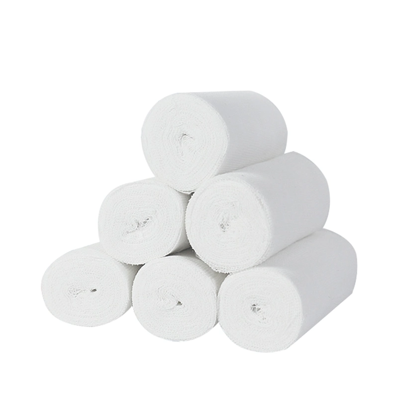 Medical Hemostetic Bandage Absorbent Cotton Gauze Bandage Roll