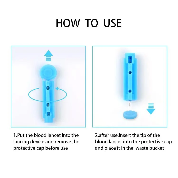 Medical Instruments Disposable Sterile Blood Lancet Plastic Twist Type