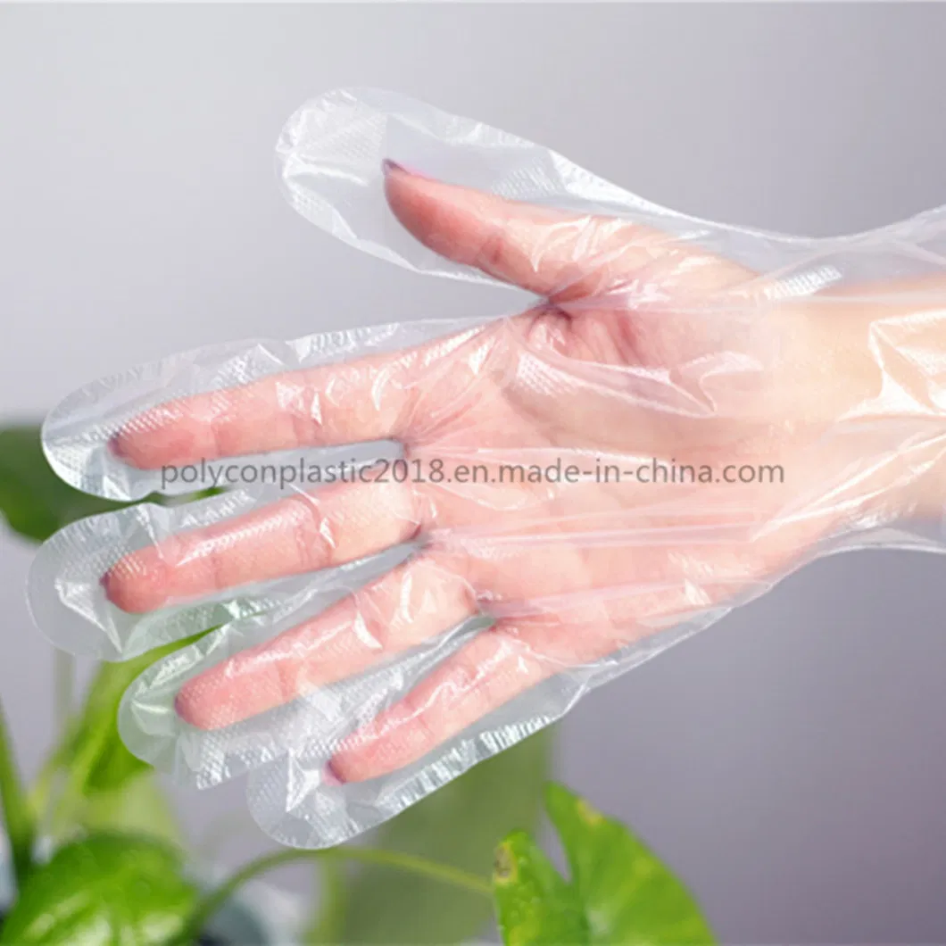 Hot Selling High Quality Wholesale Cleaning Plastic PE Disposable Embossing Gloves