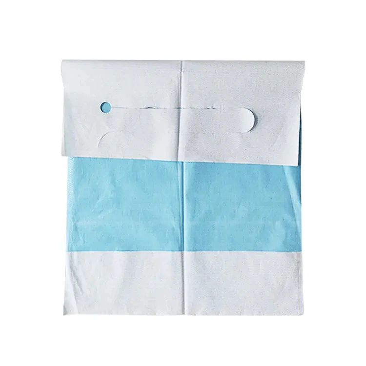 SJ Waterproof Disposable Bibs PE Non Woven Aprons for Adult Dental Hospital Patients and Senior Resident Home