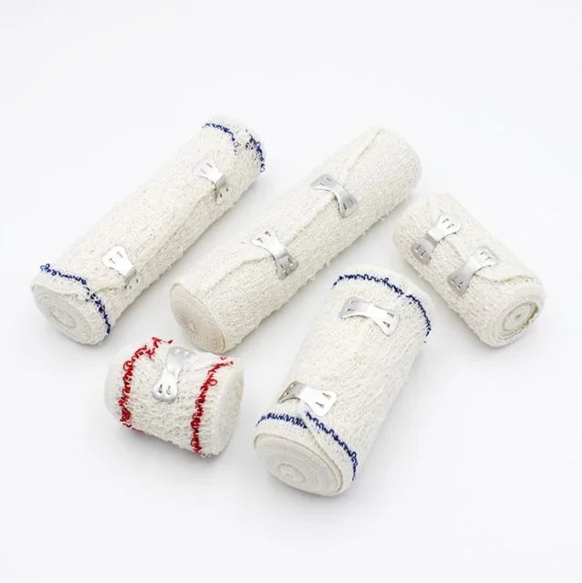 Medical Disposable Surgical Dressing 80%Cotton 20% Spandex Fabric Elastic Crepe Bandage