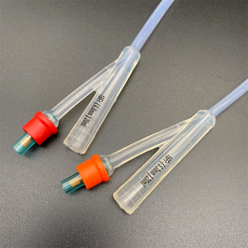 2 Way 100% Silicone Foley Catheters with Balloon 5ml - 50ml