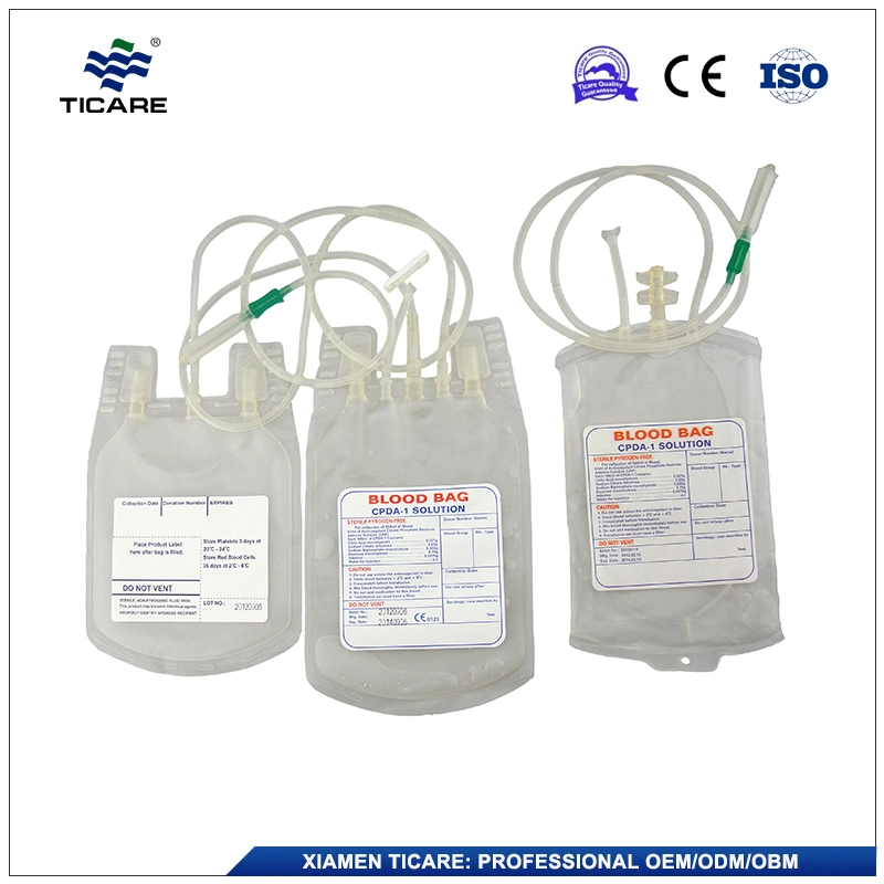 Different Room Disposable Rolling Extruding Type 100ml 250ml 500ml Blood Bag