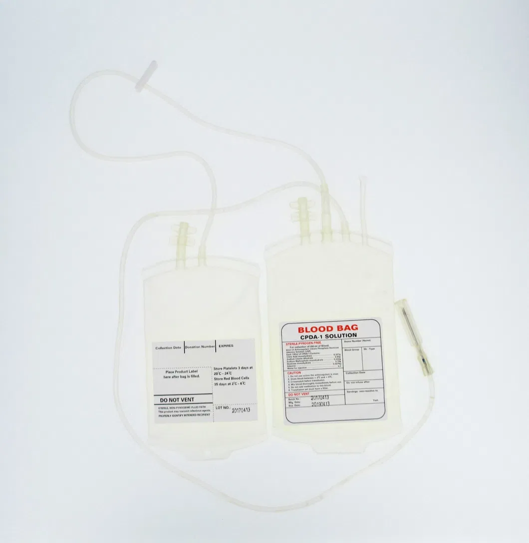 Medical Disposable Blood Bag for Blood Collection Triple