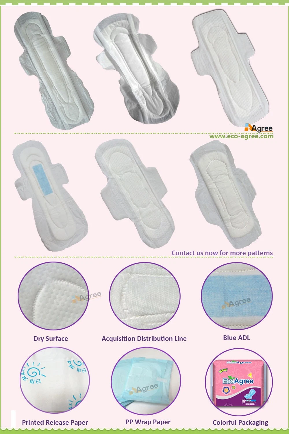 Sanitary Material List Cotton Women Sanitary Pads Brands in India, Usapopular