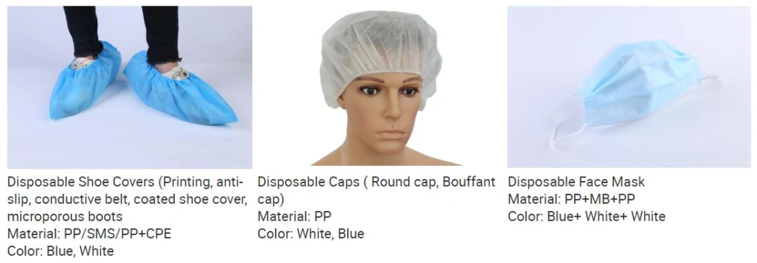 Non-Woven Disposable Doctor Cap Operation Room Surgeon Hat Tie on Surgical Cap