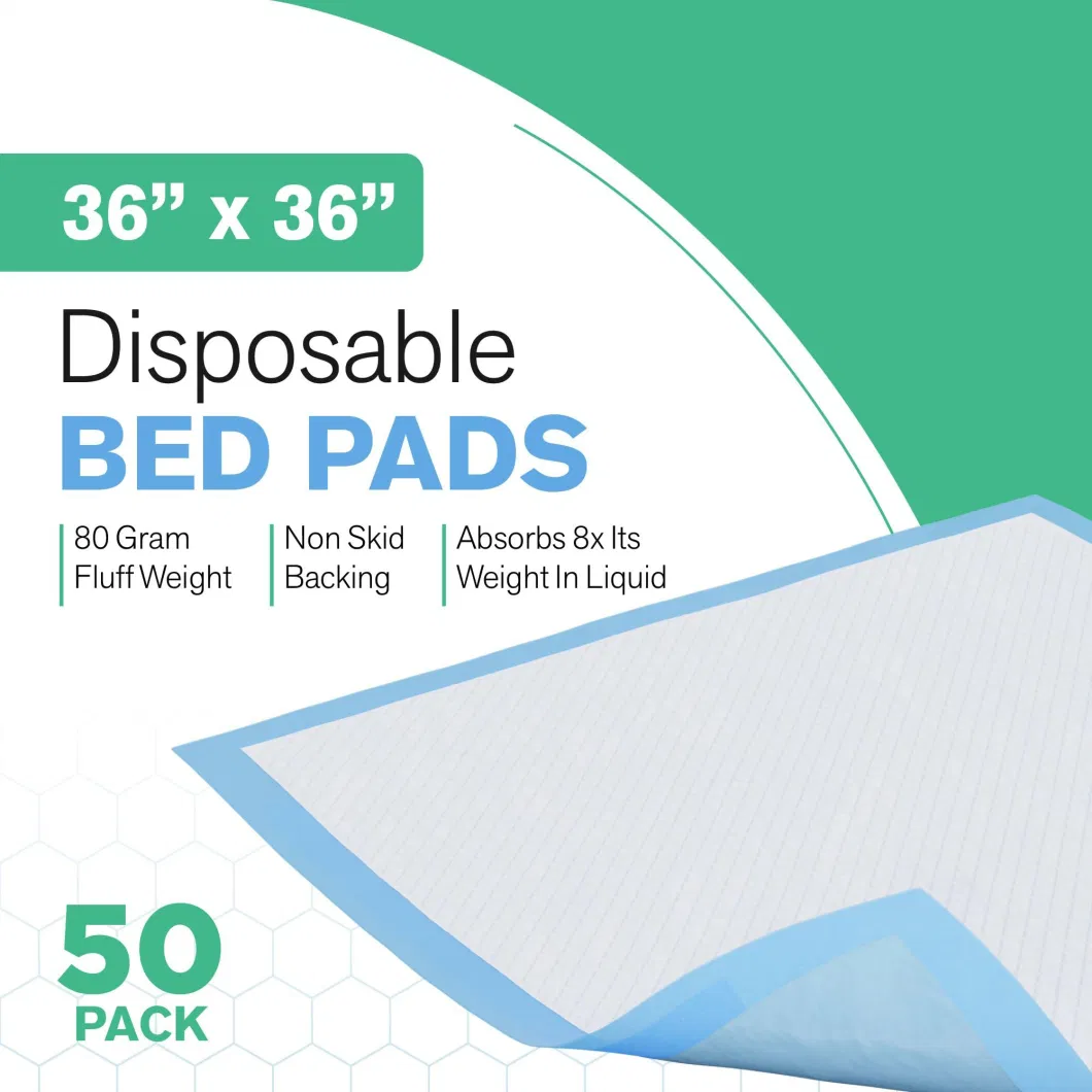 Wholesale Waterproof Bottom Layer Large Ultra Absorbent PEE Pads