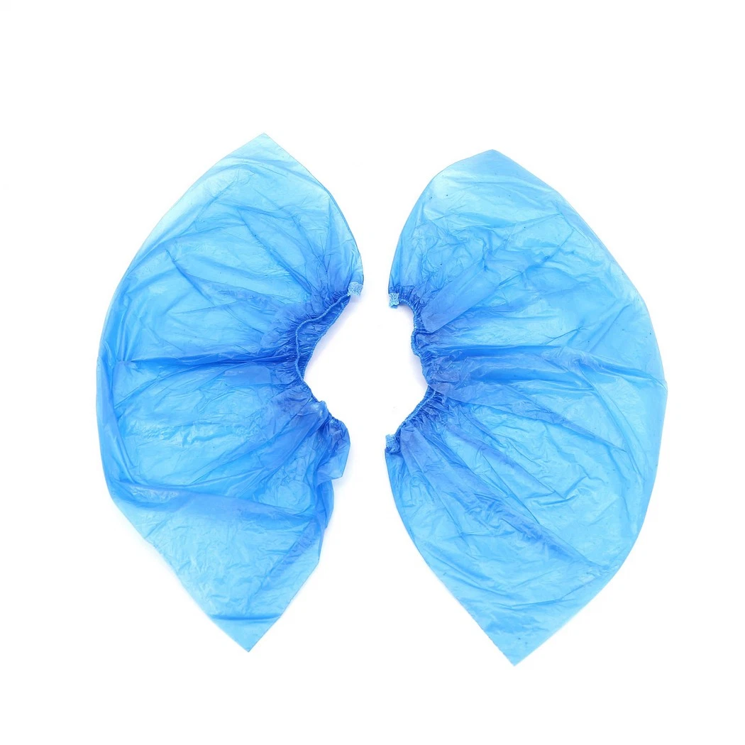 Surgical Disposable Waterproof Anti-Slip Anti-Static Protective Blue/White PP/PE/CPE Shoe Cover for Hospital Use