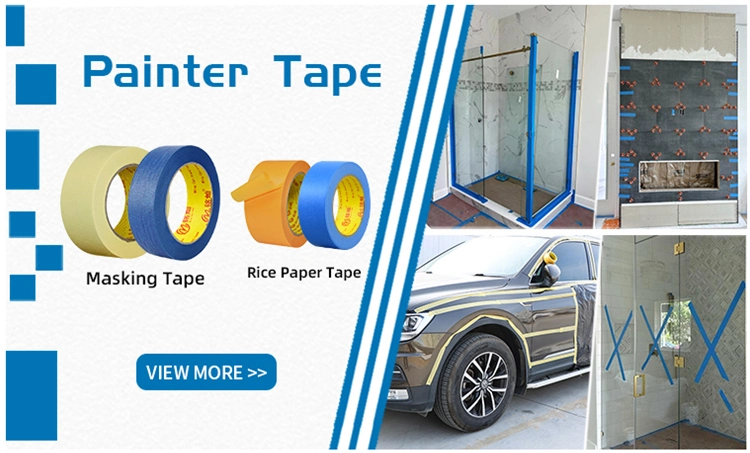 Black Blue Green White Yellow No Residue Cinta Colorful Rubber Glue Waterproof Jumbo Roll Crepe Washi Paper Car Washi Painter Masking Tape for Automotive