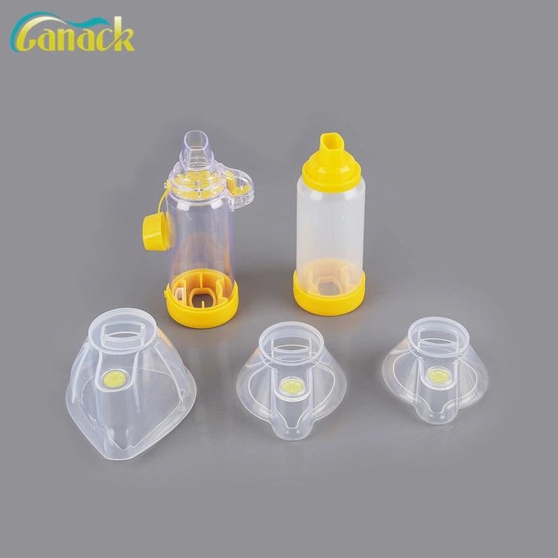 Medical Reusable Inhaler Spacer with Soft Silicone Mask