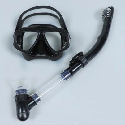 Snorkel Set, Anti Fog and Anti Leak Tempered Glass, Panoramic View Scuba Diving Mask