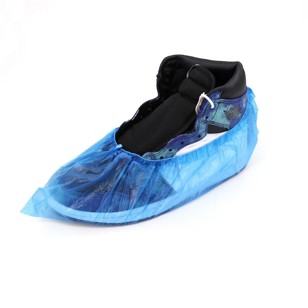 Surgical Disposable Waterproof Anti-Slip Anti-Static Protective Blue/White PP/PE/CPE Shoe Cover for Hospital Use