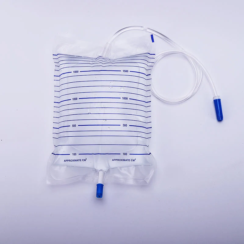 Disposable Sterilize Urine Bag Urine 2000ml, 1500ml, 500ml Collection Drainage Bag with Push-Pull Valve for Child