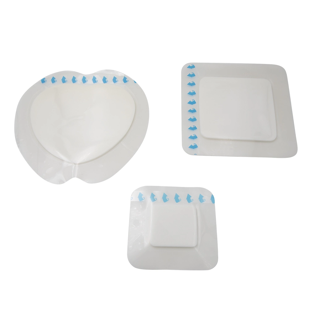 Hydrocolloid Foam Dressing 6X6 in, Ultra-Thin Border Adhesive Dressing Used for Medium to Heavy Exuding Wounds