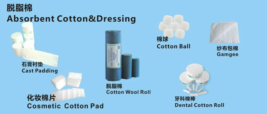 Medical Absorbent Zig Zag Cotton Wool Absorbent Surgical Cotton Roll